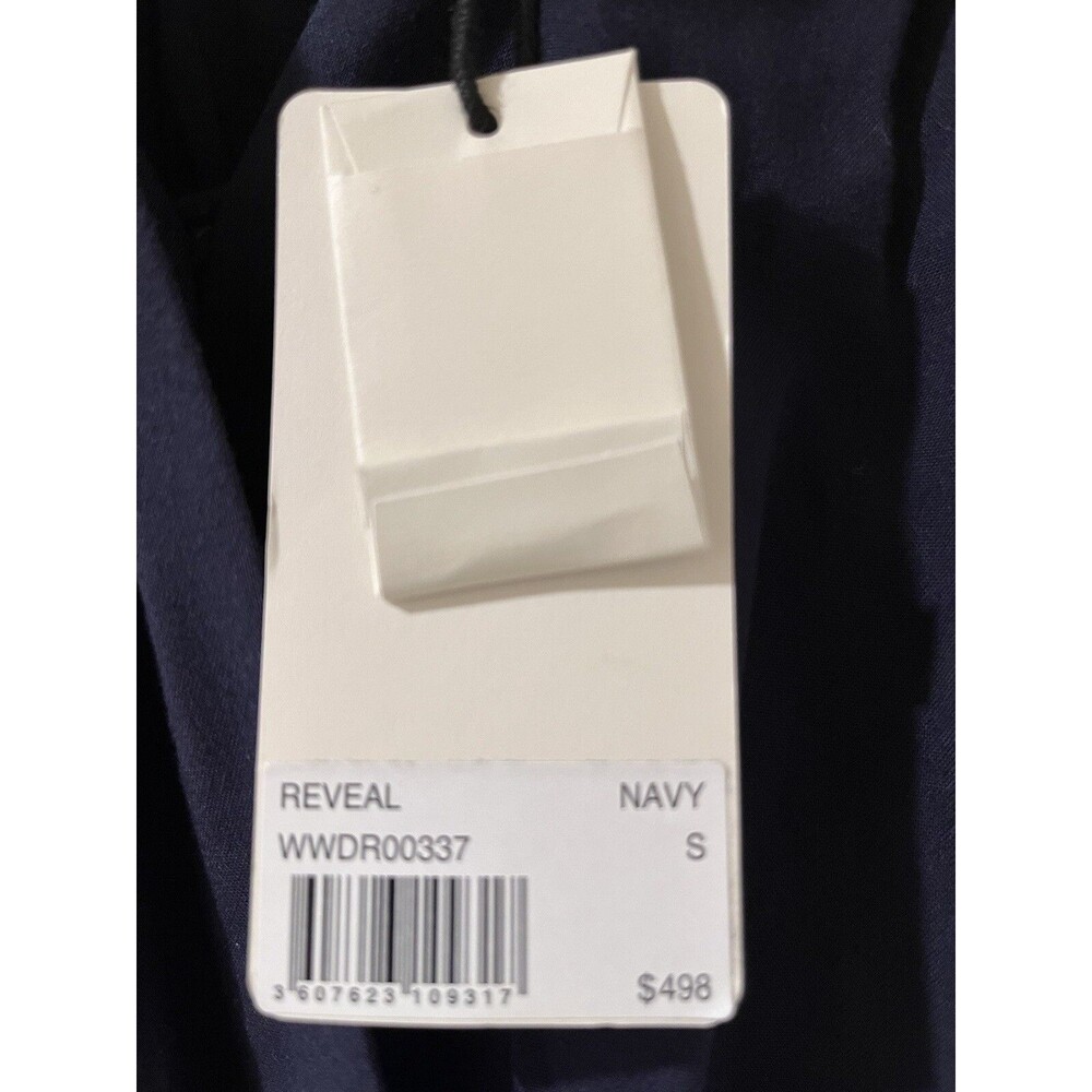 Zadig & Voltaire womens Reveal Faux Wrap Short Mini Dress size Small Navy $498 - Picture 6 of 9